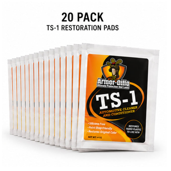 Armor-Dillo TS-1 Automotive Plastic Cleaner & Conditioner - 20 Pads (BEST DEAL)